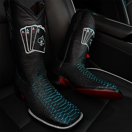 Midnight Blue Crocodile Men's Boots