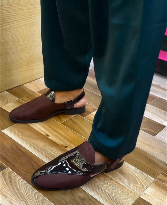 Men's Natural Leather Solid Sandals