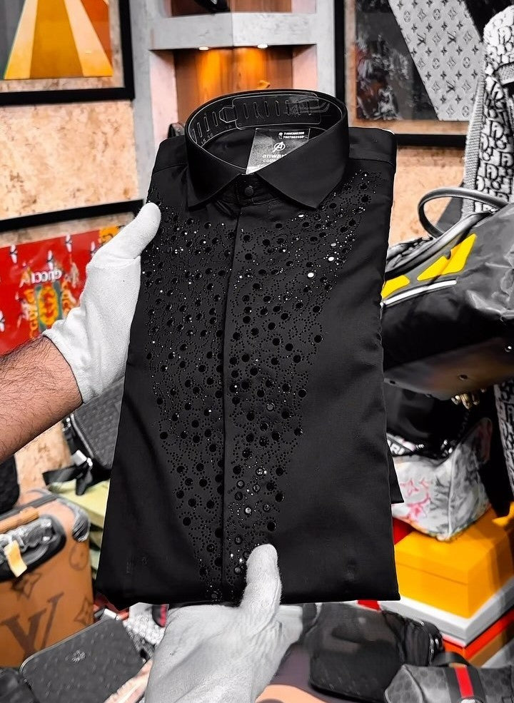 Men's high-end 3D sequined shirt