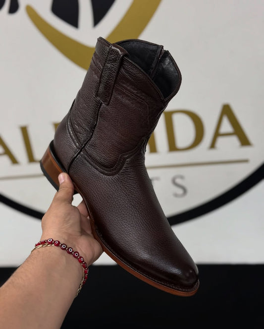 Men's Vintage Deerskin Cowboy Boots