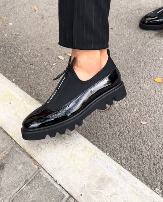 Unique Leather Patchwork Loafers