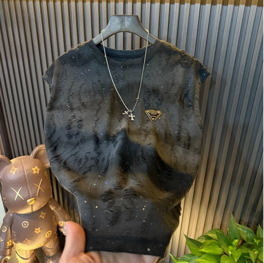 Summer versatile men's thin loose vest