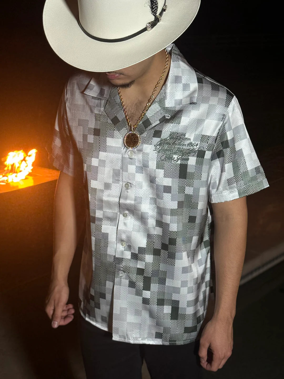 Men's Silk Mosaic Cool Shirt