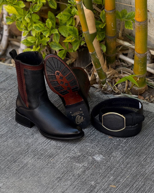 Men's Classic Vintage Cowboy Leather Boots