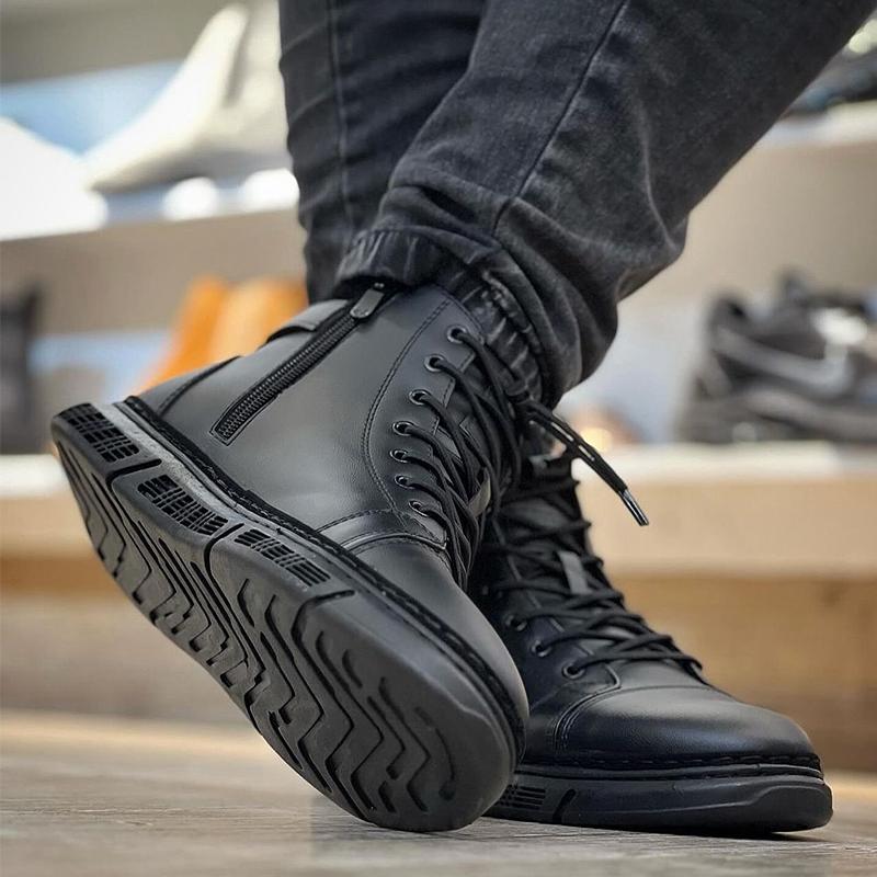 Men's Leather Lace-Up Soft Sole Casual Shoes