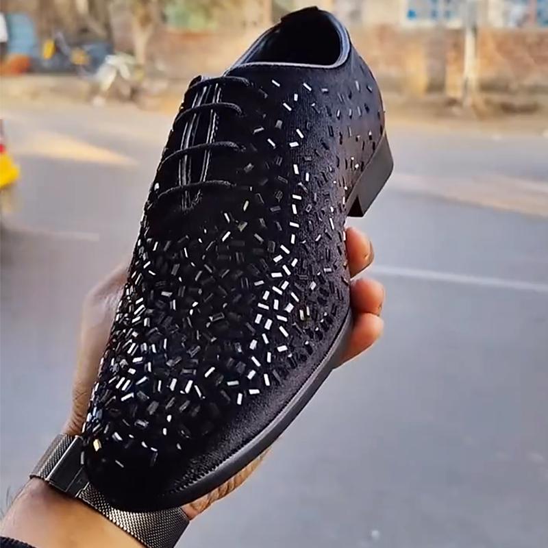 Men's Sequined Prom Loafers(Mexican Handmade Loafers)