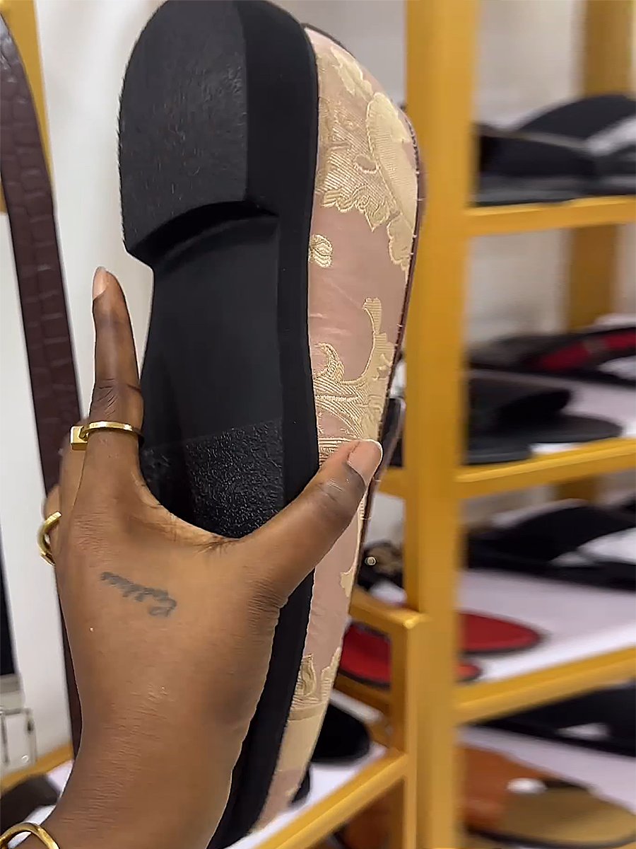 Men's Khaki Embroidered Rhinestone Formal Loafers