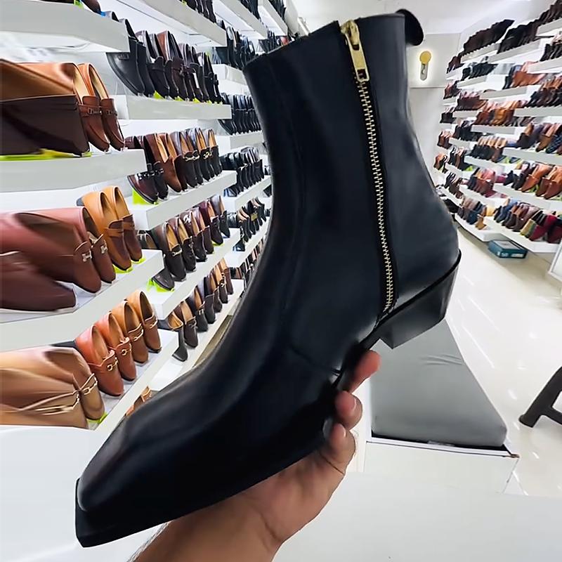 Men's Bat Chelsea Leather Boots