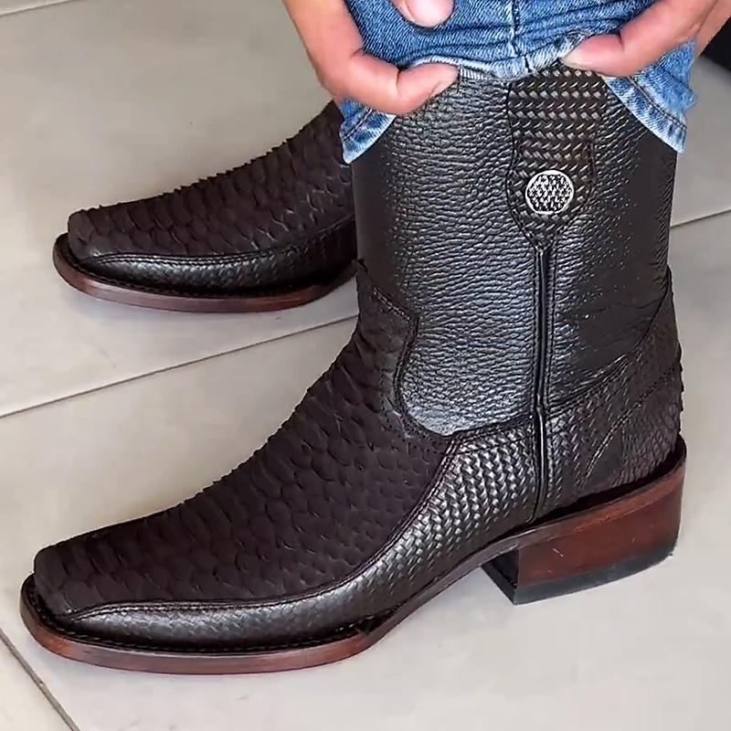 Vintage Crocodile Western Men's Boots