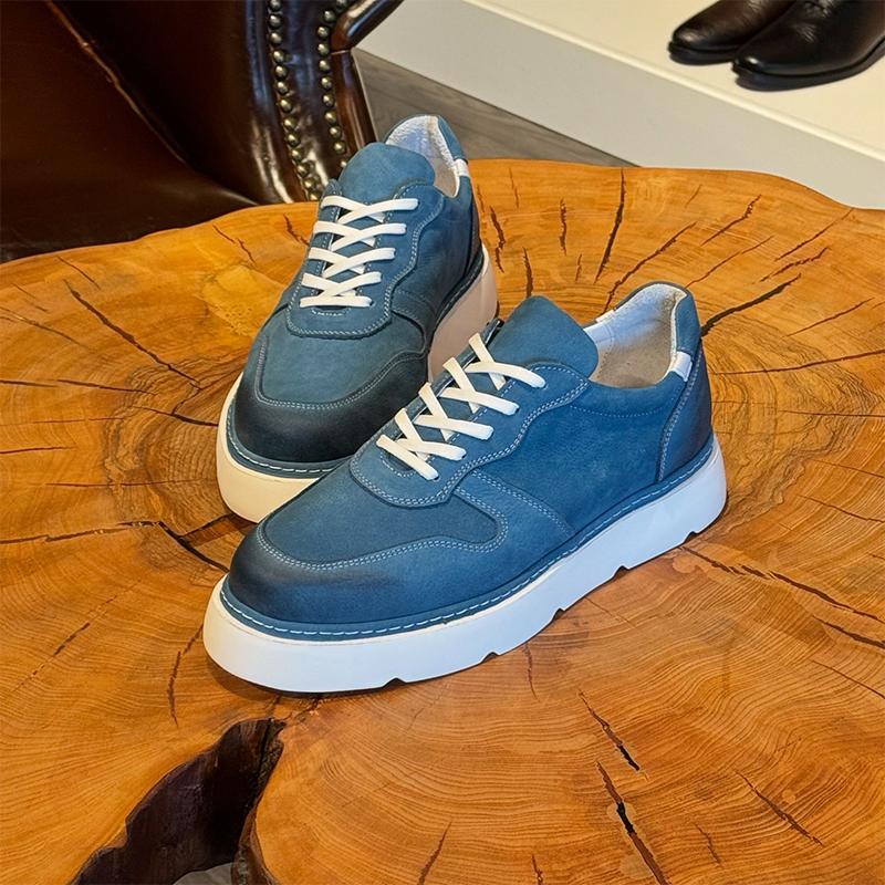 Men's Gradient Leather Casual Shoes