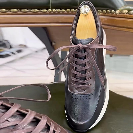 Mens Vintage Leather Sneakers