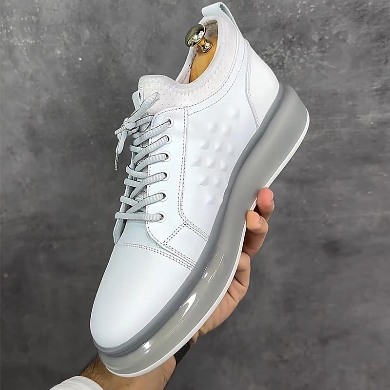 Men's Crystal Soft Sole Crocodile Print Casual Shoes