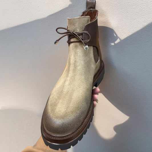 Men's Suede Patchwork Vintage Martin Boots