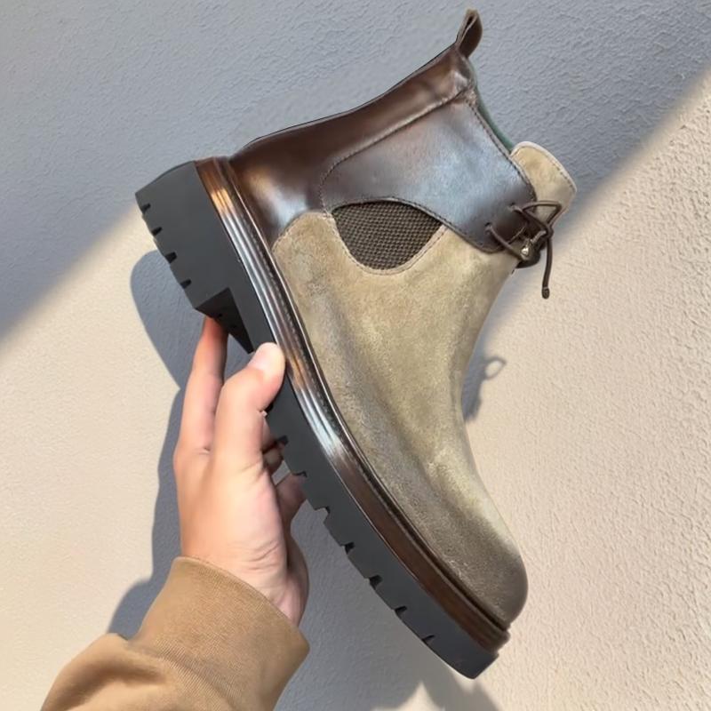 Men's Suede Patchwork Vintage Martin Boots