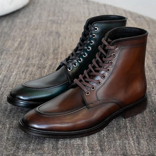 Men's Leather Short Boots
