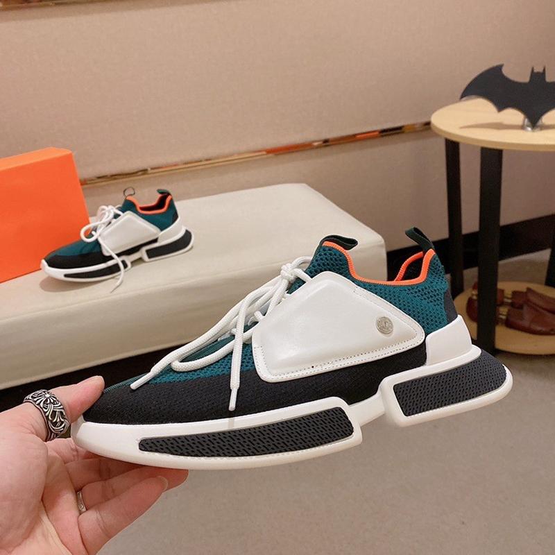 Men's Soft Sole Leather Mesh Casual Shoes