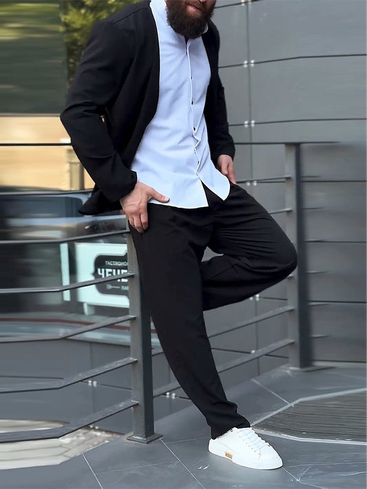 Men's Fake-Two-Piece Casual Loose 2-Piece-Sets