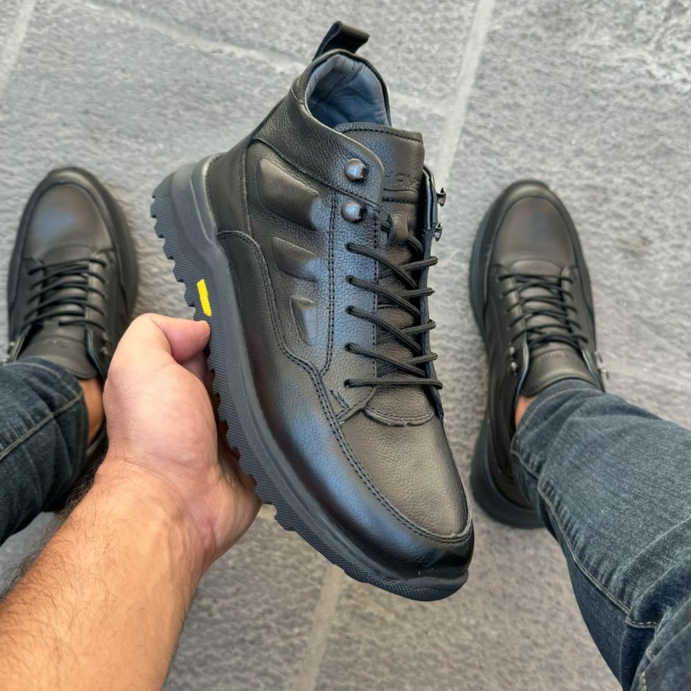 Men's Casual Leather Lace Up Sneakers