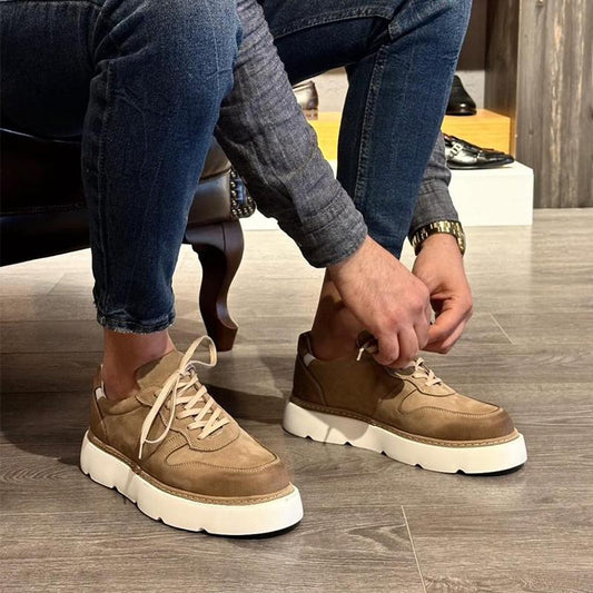 Men's Gradient Leather Casual Shoes