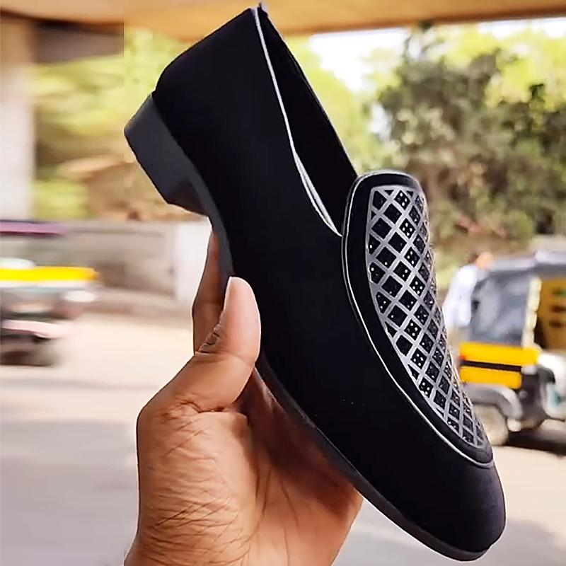 Men's Suede Crossover Cutout Loafers(Mexican Handmade Loafers)