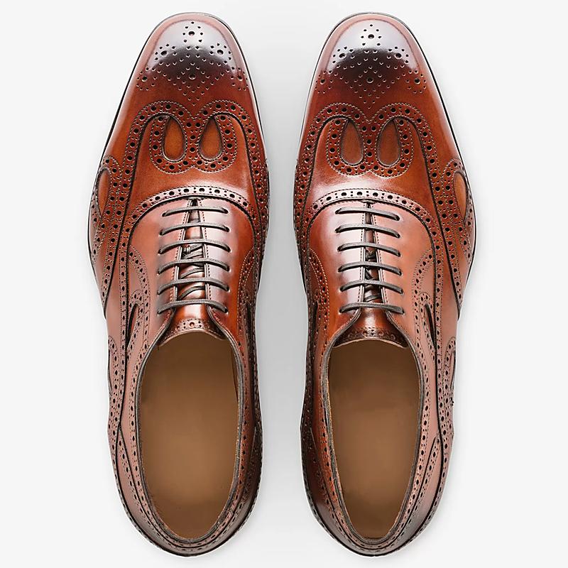 Men's Antiqued Oxford Leather Shoes