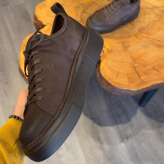 Men's Suede Round Toe Board Shoes