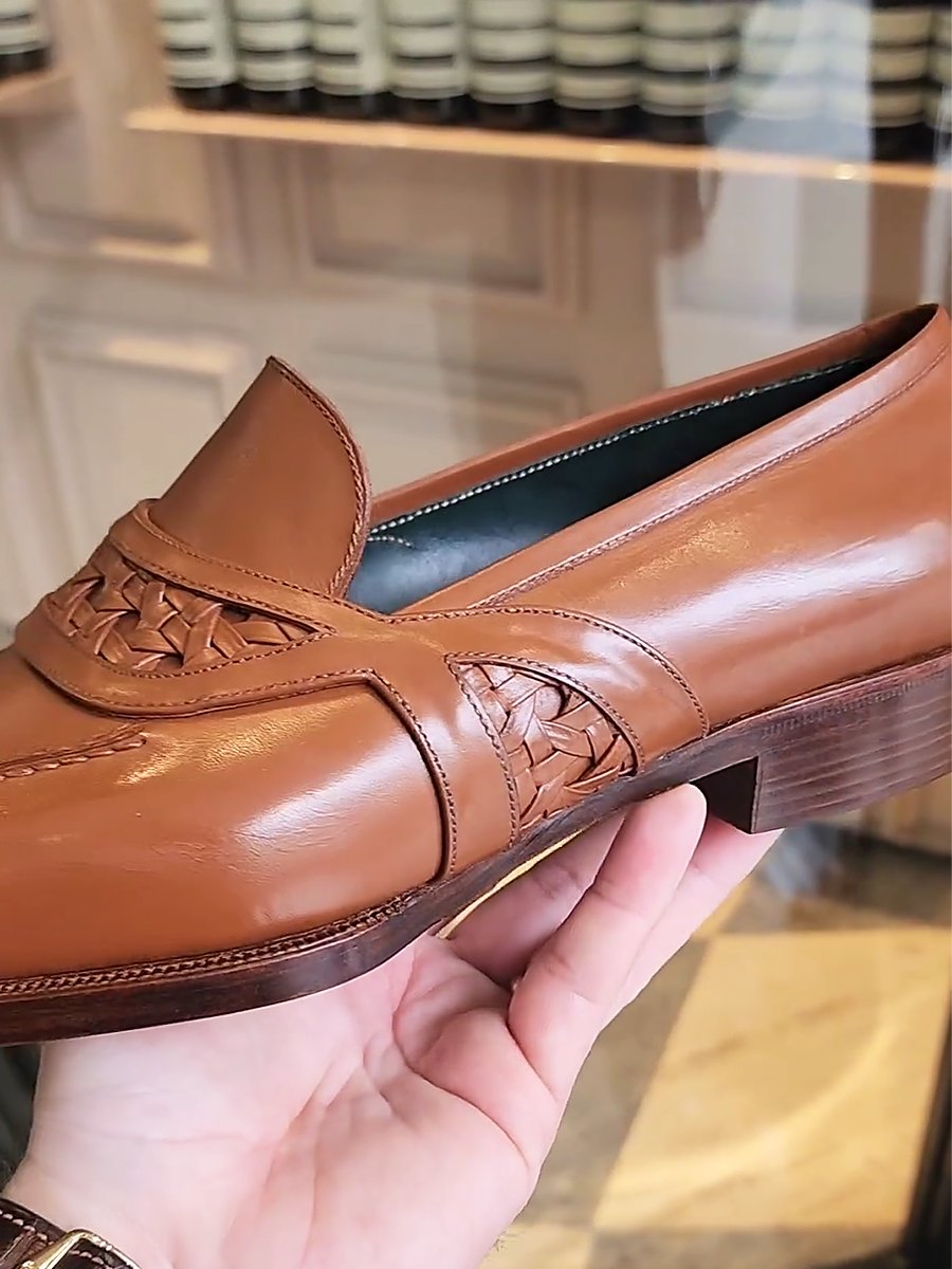 Saddle Strap Braided Men's Loafer