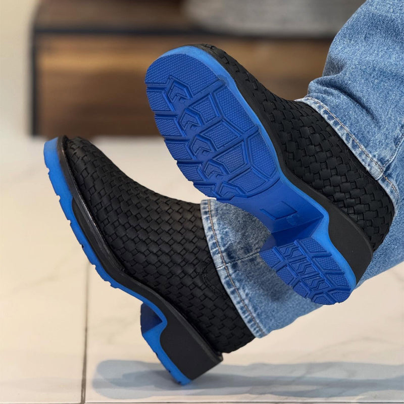 Men's Woven Chelsea Ankle Boots