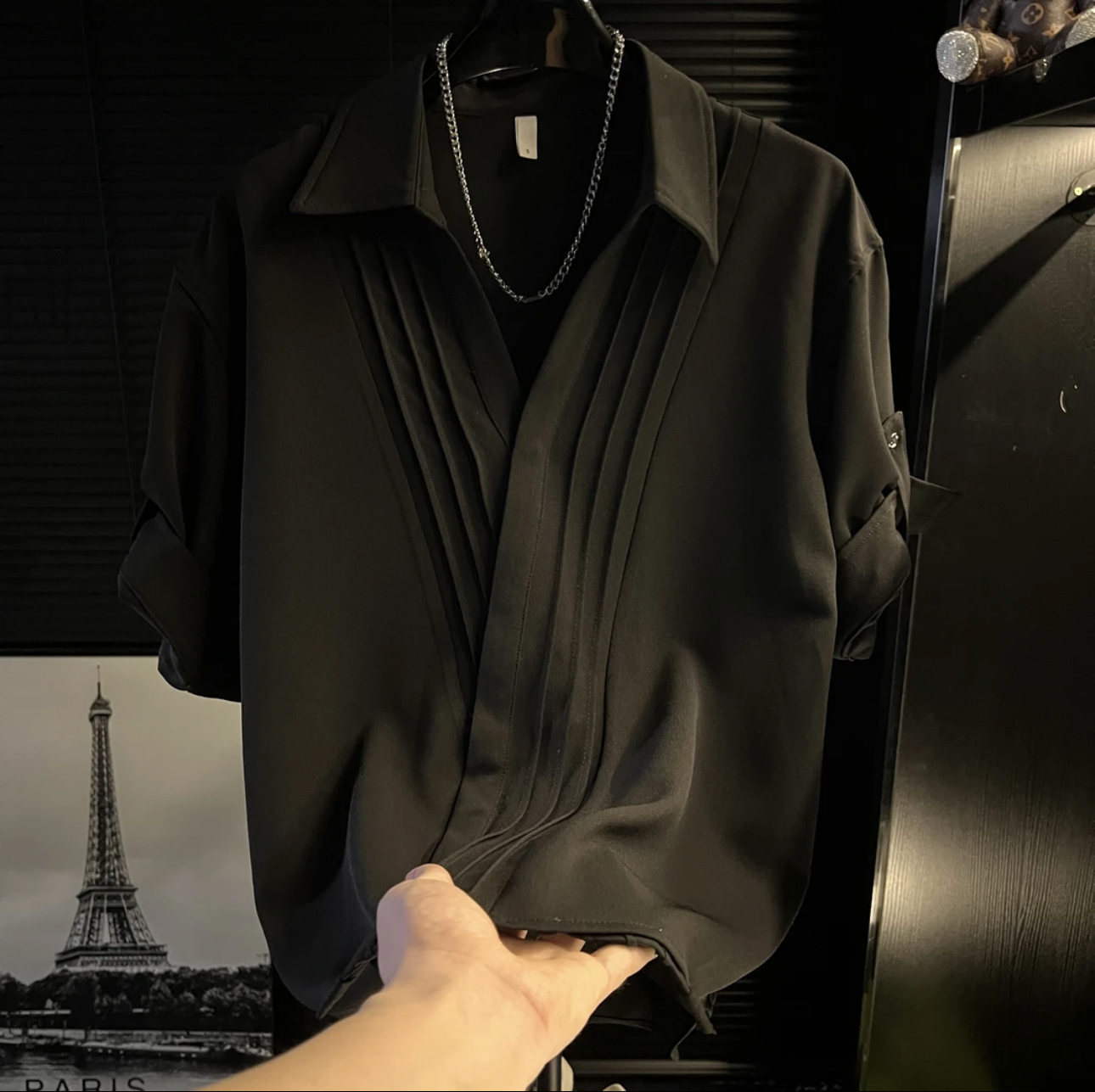 High-end trendy casual mid-sleeve shirt