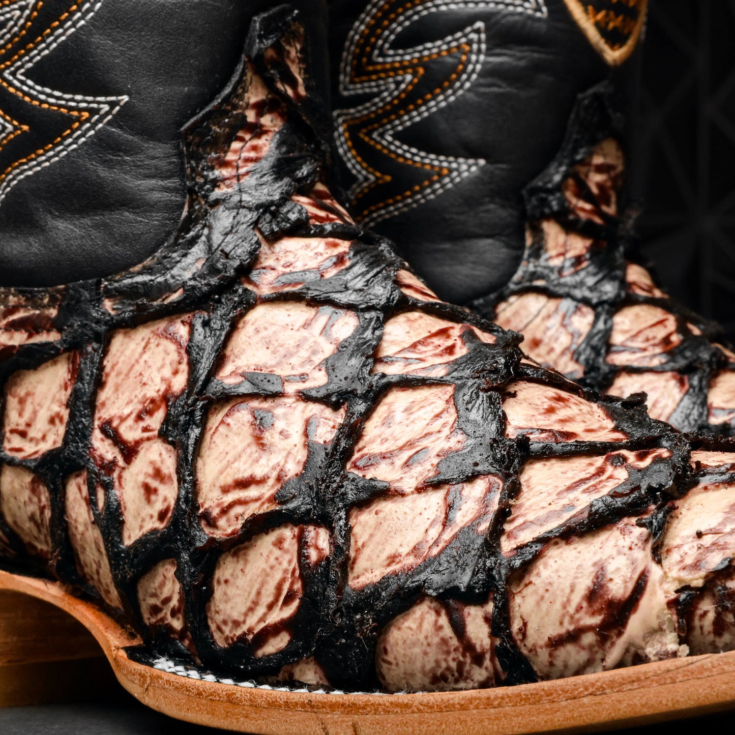 Orix Jumbo Pirarucu Leather Boots - Square Toe