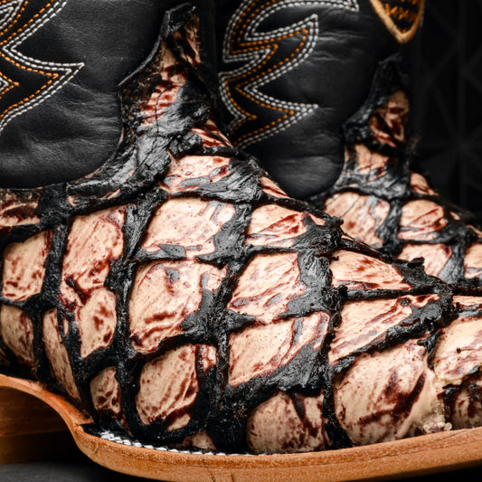 Orix Jumbo Pirarucu Leather Boots - Square Toe