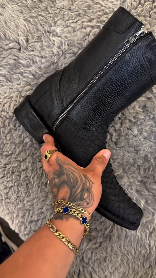 Men's Vintage Python Leather Cowboy Boots