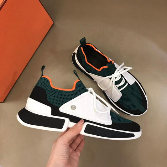 Men's Soft Sole Leather Mesh Casual Shoes