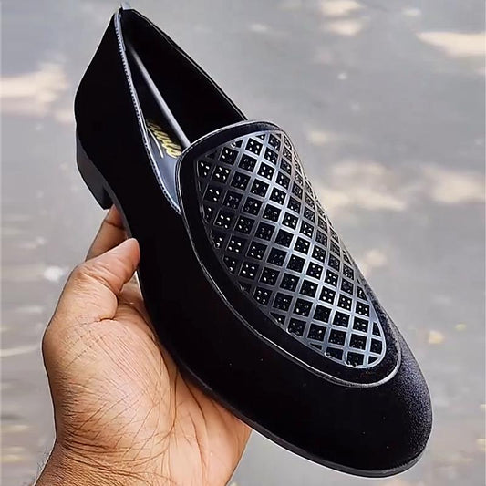 Men's Suede Crossover Cutout Loafers(Mexican Handmade Loafers)