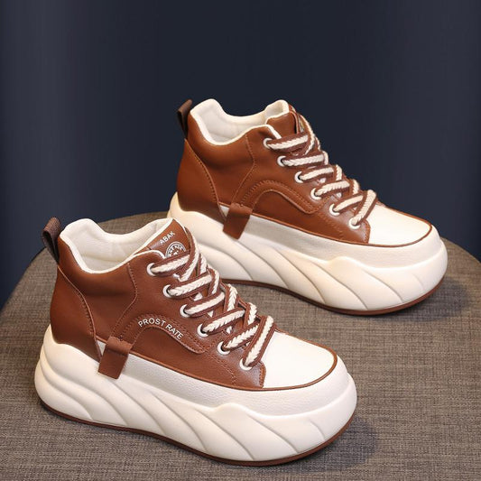 Leather High Top Soft Sole Casual Women's Shoes