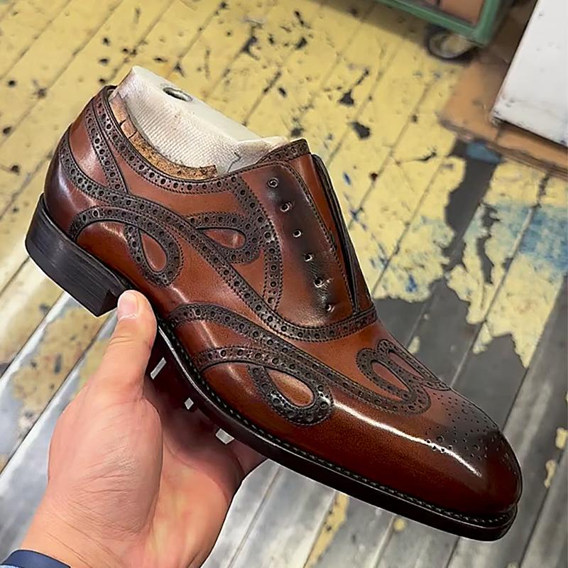 Men's Antiqued Oxford Leather Shoes