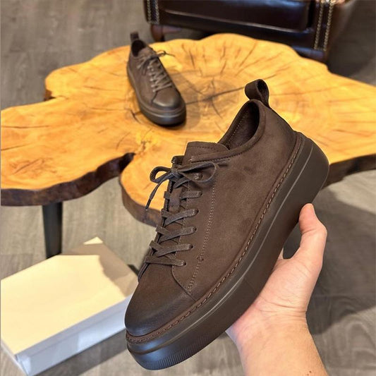 Men's Suede Round Toe Board Shoes