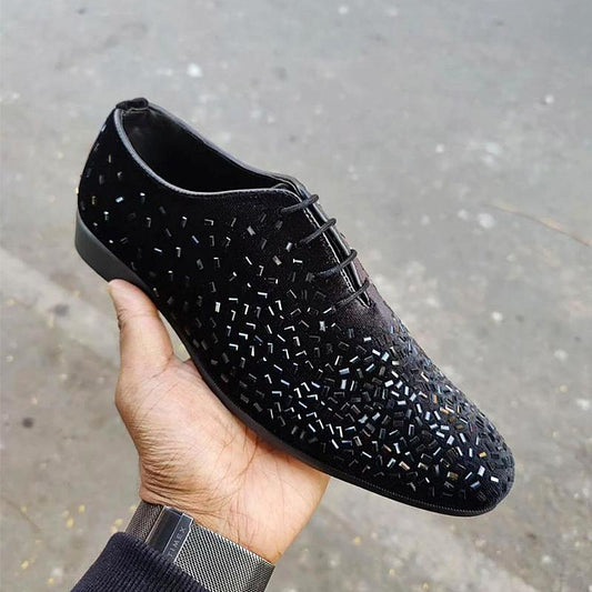 Men's Sequined Prom Loafers(Mexican Handmade Loafers)