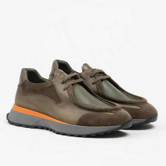 Leather Patchwork Suede Retro Men's Sneakers