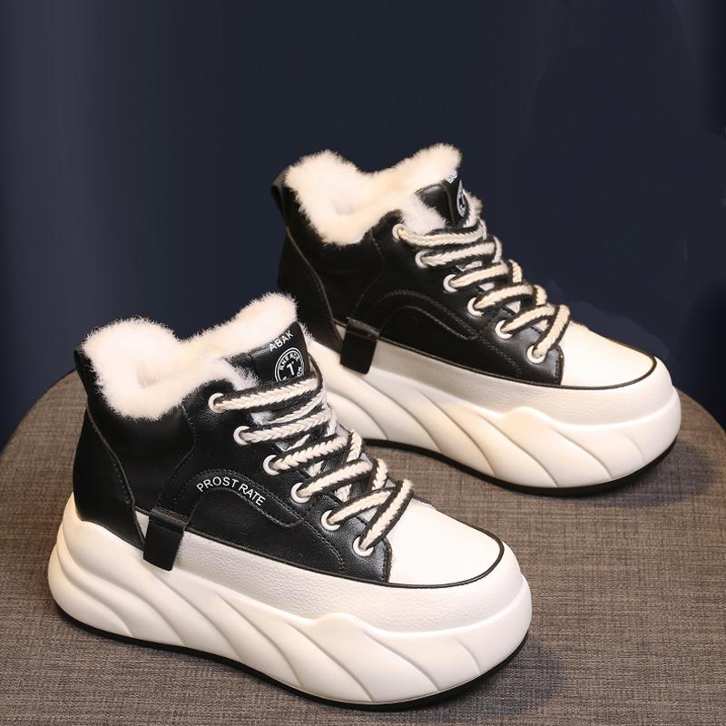 Leather High Top Soft Sole Casual Women's Shoes