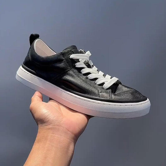 Men's Casual Soft Leather Board Shoes