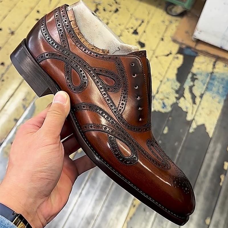 Men's Antiqued Oxford Leather Shoes