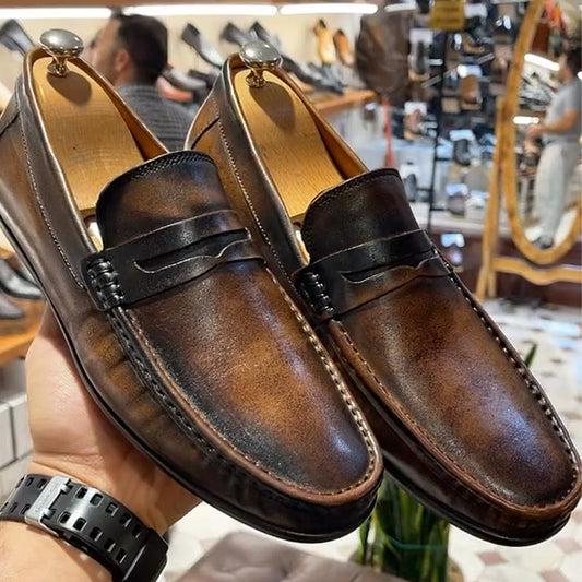 Vintage Leather Men's Loafers
