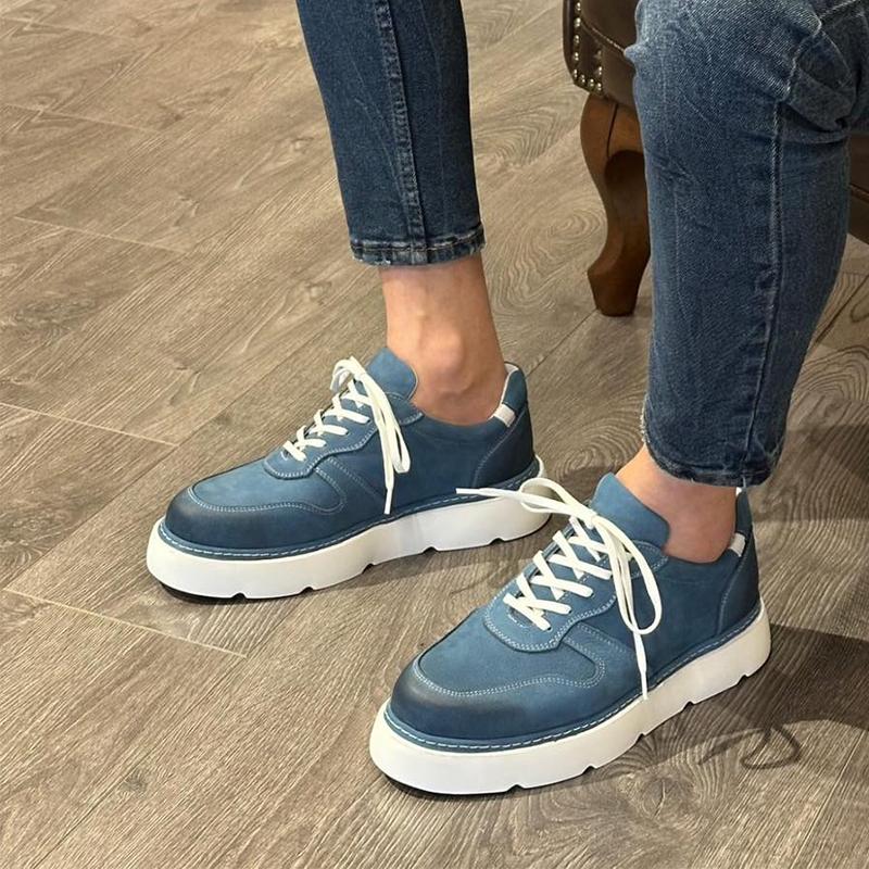 Men's Gradient Leather Casual Shoes