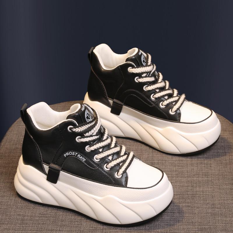 Leather High Top Soft Sole Casual Women's Shoes