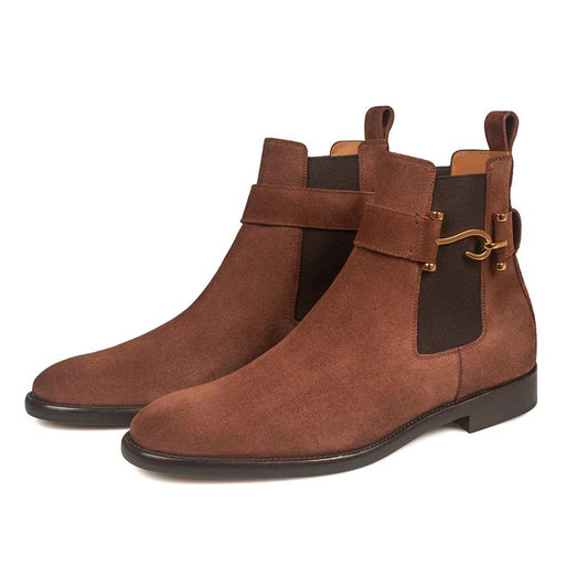 Men's Brown Suede Chelsea Boots